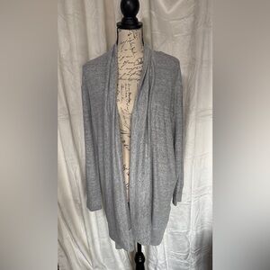 Gray Women's Open Front Sweater